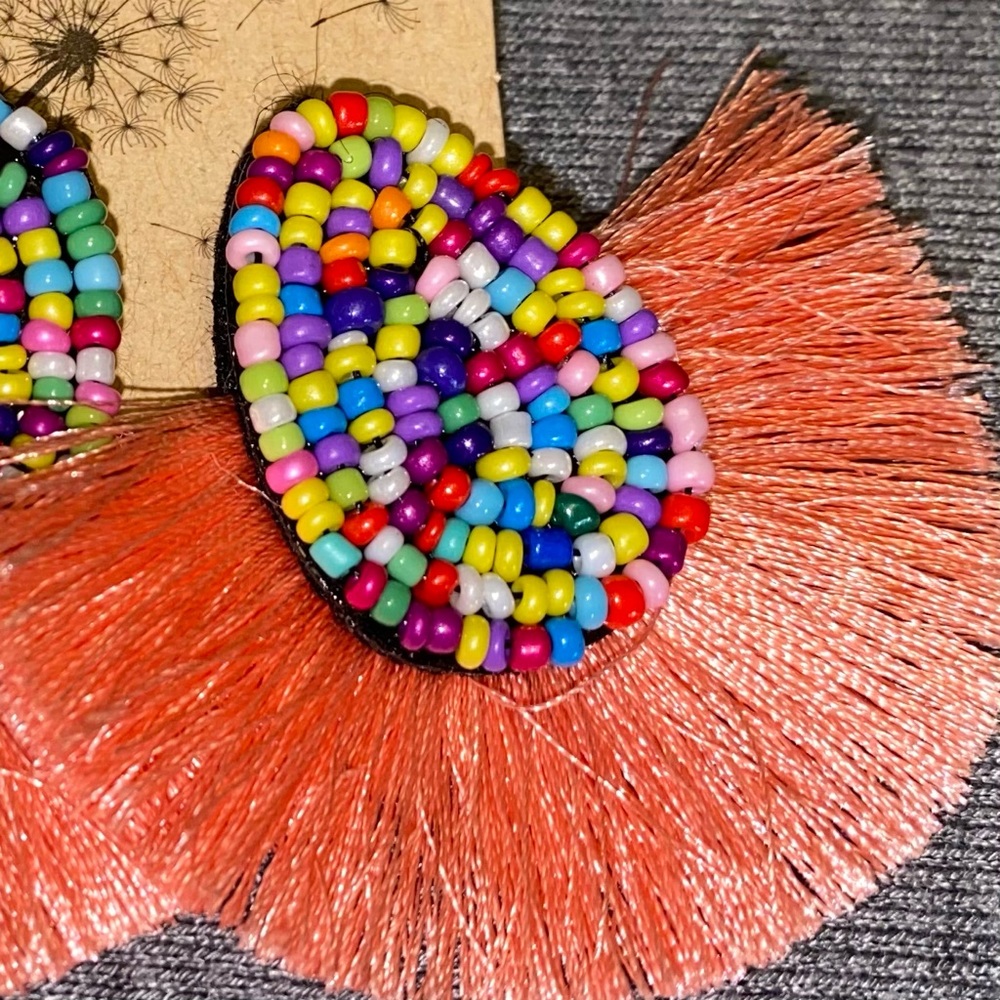 Beaded summer festival vacation earrings